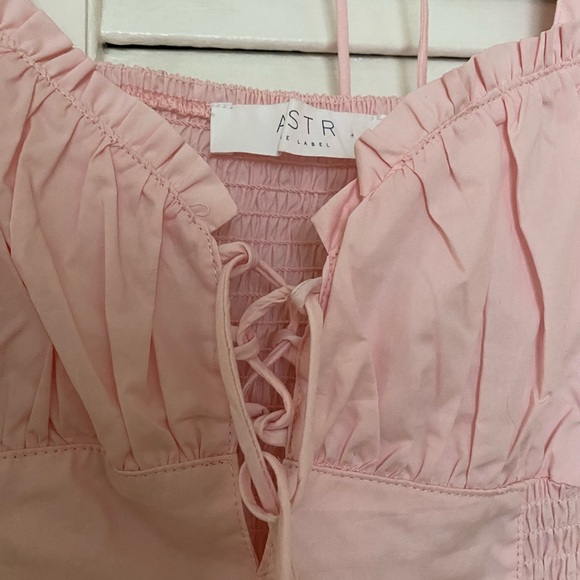 ASTR The Label Puff Sleeve Pink Bustier Blouse | XS - Picture 3 of 4